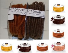 14m Wollkordel "Rauris" Ø 9mm auf Spule*m. Draht SchafWolle*Filzkordel 14 Lehner