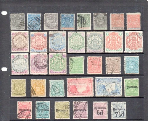 Rhodesia collection 1892-1909 Values to 10s mint & used High CV