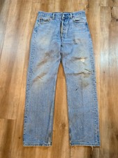Vintage Levi's 501 Men's Blue Jeans 30x30 Fits 29x28 Distressed Made In Turkey
