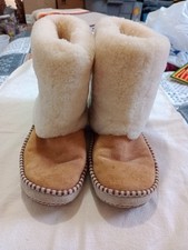 UGG Australia Shearling Boots Chestnut Suede Wool Fur Women  s 11
