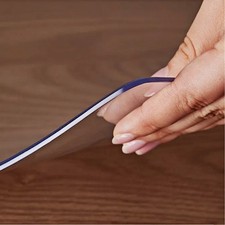 Wipe Clean Plastic Table Cover 2mm Clear PVC Table Protector for Dining Room