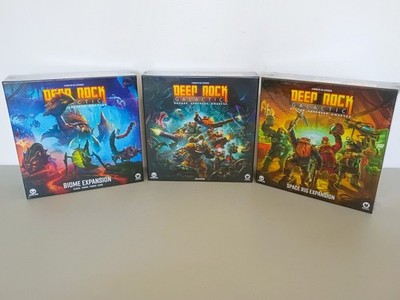 Deep Rock Galactic standard, 2nd edition board game + Biome + Space Rig exp NEW!