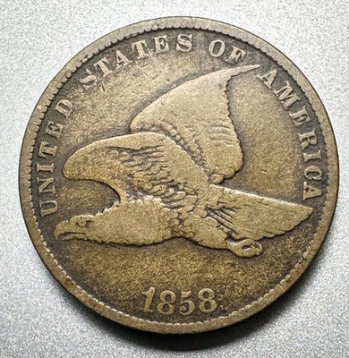 1858  SMALL LETTER  FLYING EAGLE CENT  NICE DETAIL  #2400