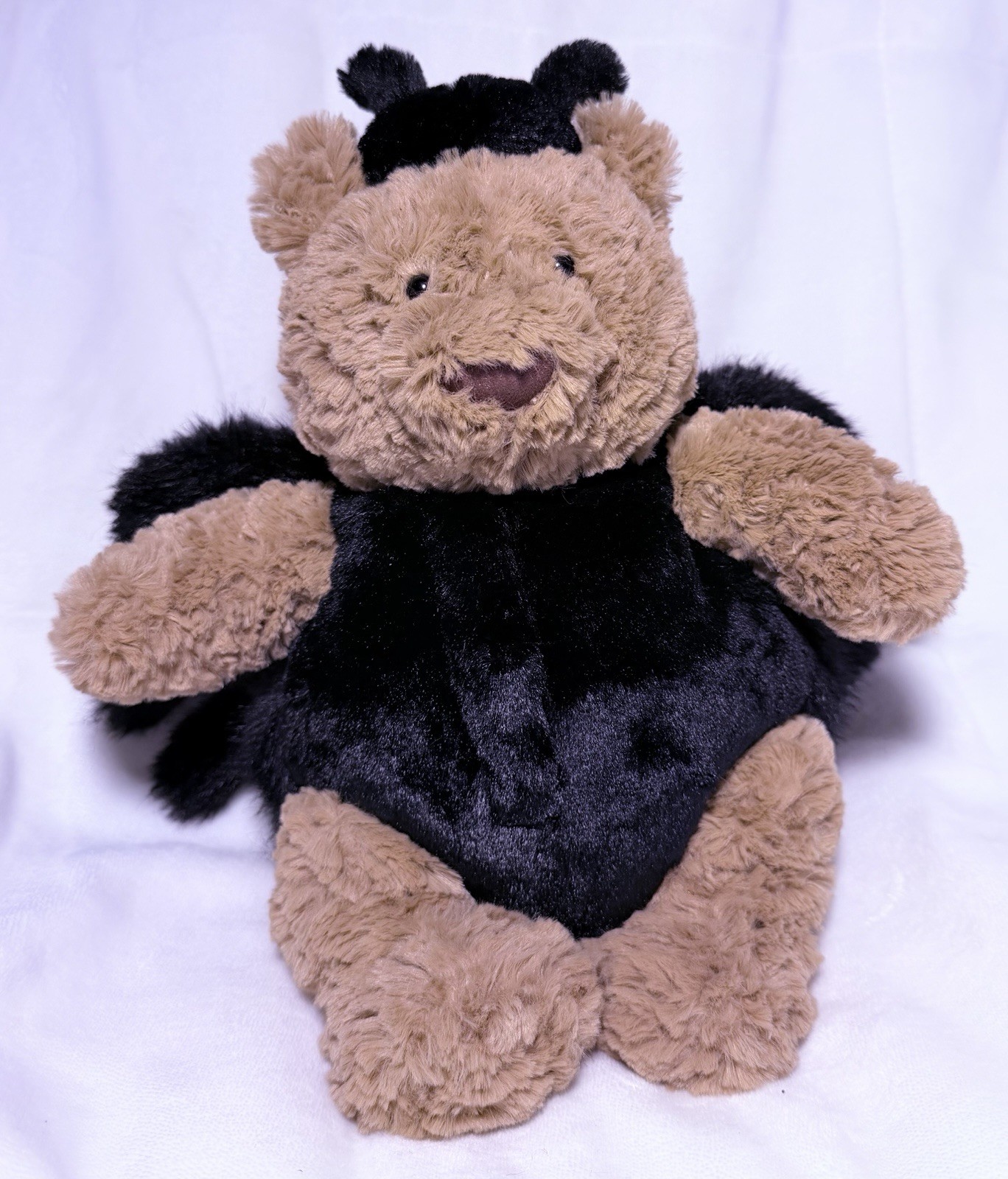 Jellycat Brown Bear Plush Stuffed Animal Toy in Black spider