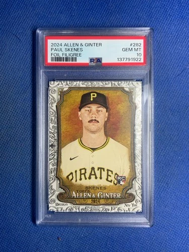 2024 Topps Allen & Ginter - Paul Skenes #282 Foil Filagree (RC) PSA 10