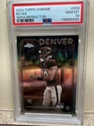 Bo Nix ROOKIE Topps Chrome #206 Sepia Refractor PSA 10 GEM MT