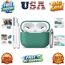 for AirPods Pro 2 Case, Soft Silicone Protective Cover with Keychain and Clea...