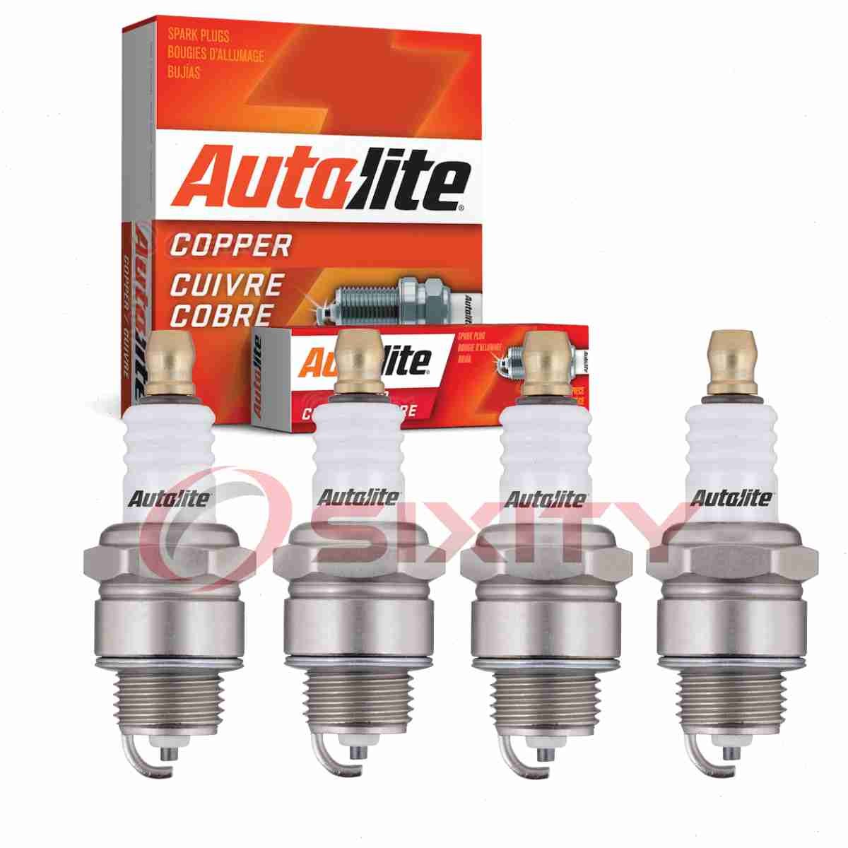 4 pc Autolite Copper Core 2974 Spark Plugs for W175T2 CS42S A22NX 853 748 mm