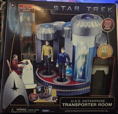   2009 PLAYMATES STAR TREK U.S.S. ENTERPRISE TRANSPORTER ROOM PLAYSET (N.I.B.)