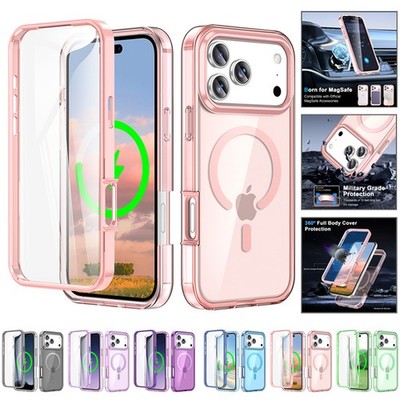 360 Full Body Magsafe Case Cover For iPhone 17e 16 15 14 Plus 13 12 11 Pro Max