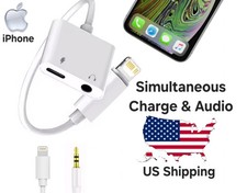 iPhone 3.5mm Aux Audio and Charger Adapter