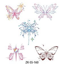 Butterfly Collection - 6.0 6.5cm Temporary Tattoos Sheet Waterproof Body Art Ski