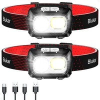 Blukar Led Stirnlampe 2 StüCk Stufenlos Dimmbar 8 Modi Sensor