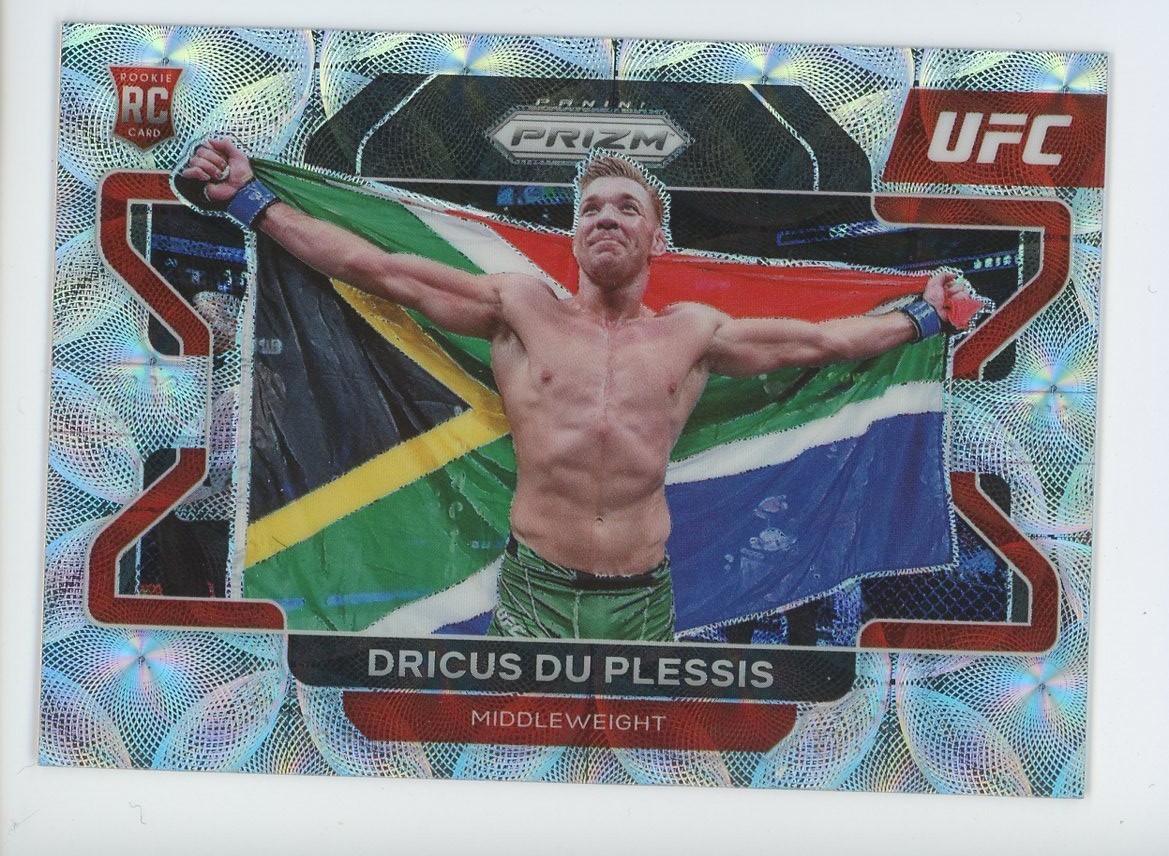 2022 PANINI PRIZM UFC 92 DRICUS DU PLESSIS ROOKIE PREMIUM BOX SET PRIZM 63/99