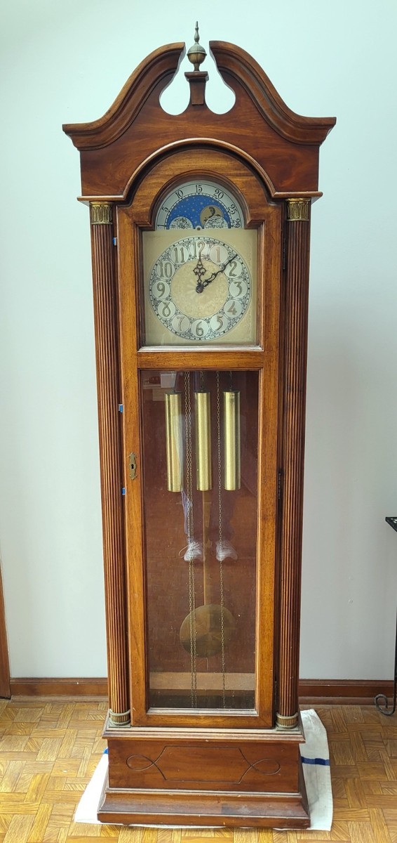 Vintage Ridgeway Grandfather Clock Model w1 201 Movement EW Very