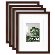 11x14 Picture Frames Made of Solid Wood with Plexiglass, Display Pictures 5x7...