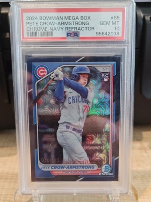 Bowman Chrome Pete Crow-Armstrong 2024 Mojo Navy Refractor 36/175 RC PSA 10 💎✨