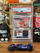 2024 Panini Contender Bo Nix Rookie Ticket Patch Broncos RC PSA 8 Relic Card??. rookie card picture