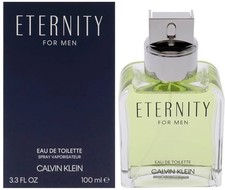 Eternity Calvin Klein Men 3.4 oz 100 ml Eau De Toilette Spray Nib Sealed