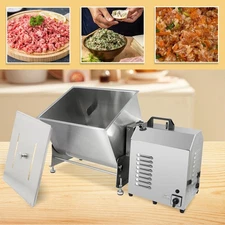 Hakka Electric Meat Mixer 15LBS-85LBS Tilt Tank Meat Sausage Mixing Machine