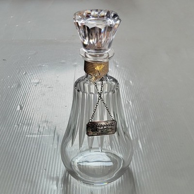 BACCARAT BISQUIT FINE CHAMPAGNE COGNAC NAPOLEON CARAFE CRYSTAL DECANTER vtg 10''H