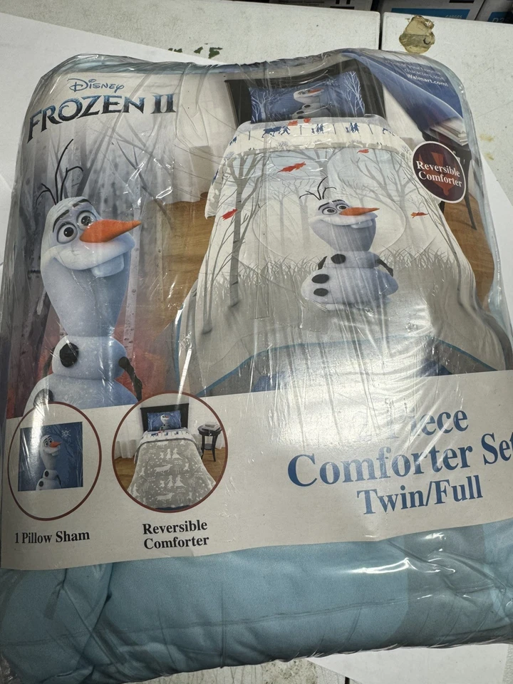 Juego de edredón y farsa reversible doble/completo Frozen 2 Olaf - ropa de cama nueva de Disney Foto 3 de 4