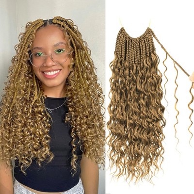 Goddess Box Braids Crochet Hair 18 inch Pure Protein Fiber Close to Human Hair 8