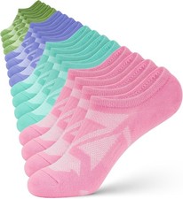 8 Pairs Womens No Show Ankle Socks Low Cut Cotton Non Slip Invisible Casual Sock