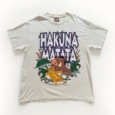 Vintage 90s Disney Designs Lion King Hakuna Matata T-shirt Size XL Single Stitch