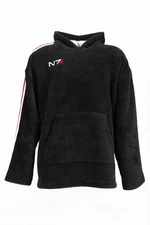 Mass Effect N7 Black Unisex Blanket Hoodie One Size Official NEW