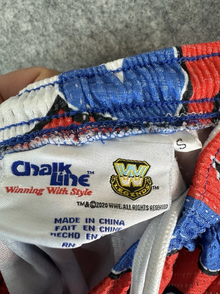 Pantalones Cortos Wwe ChalkLine Para Hombres Pequeños Shawn Michaels Heart Break Kid Texas Wwf HBK Foto 3 de 4