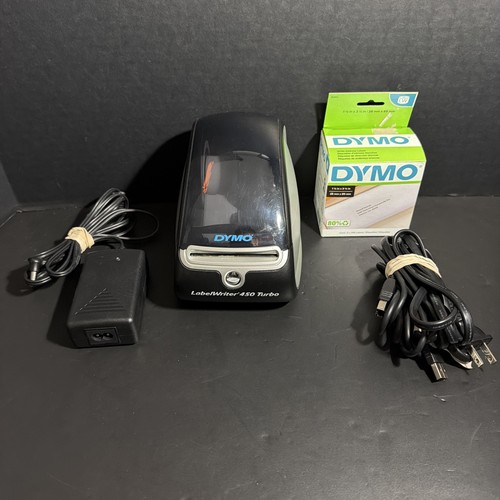 DYMO LabelWriter 450 Turbo Thermal Label Printer 1750283 AC Adapter ...