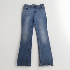 Cat Jack Jeans Girls 14 Blue Bootcut Super Stretch Adjustable Waist 25x27