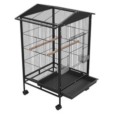 Large Standing Bird Cage 85cm Pet Cages Aviary Parrot Perch Budgie Wheels