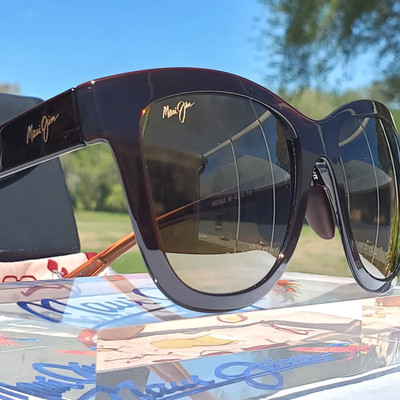 Maui Jim ''ANUENUE'' 448-01 Gloss Translucent Rootbeer Frame/Gradient Bronze Lens!