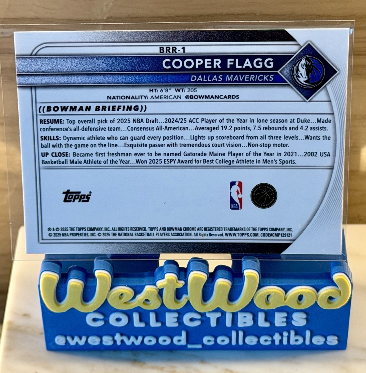 2025-26 Bowman Chrome Basketball - Cooper Flagg (RC) Red Rookie