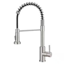 Single Handle Pull down Sprayer Kitchen Faucet with Advanced Spray 1-Hole Spring
