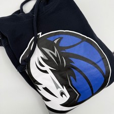 Dallas Mavericks 47 Brand Men's Small Pullover Hoodie Basketball Logo Black