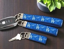 LA Dodgers Keychain Wristlet key chain Gift for Fob Birthday Gift Los Angeles