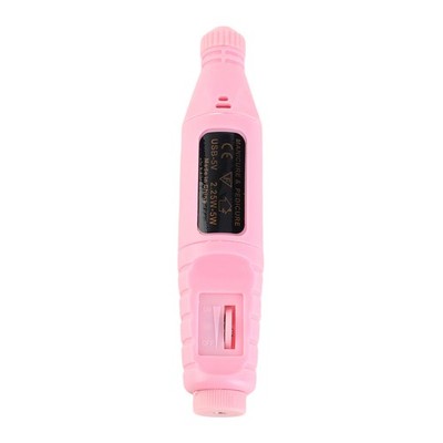 Pink USB Electric Nail Drill Machine Portable 6 Polishing Heads Manicure Polishe