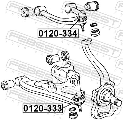 ✅Fits FEBEST 0120-334 BALL JOINT, FRONT UPPER CONTROL ARM TOYOTA LAN ⭐UK Seller⭐