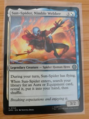MTG Sun-Spider, Nimble Webber 0154 Spider-Man M/NM Free UK P&P