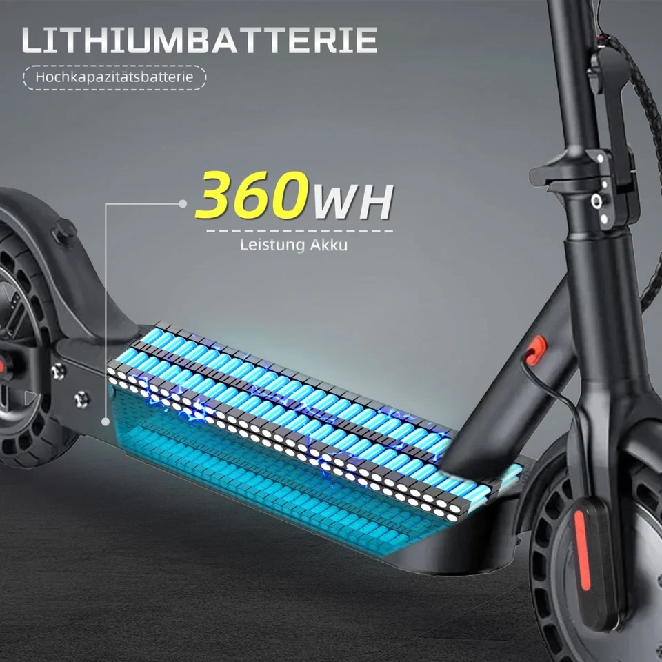 E9T 500W E-scooter klappbar mit ABE LED Display 10ZOLL Elektroroller Gebraucht - Bild 3 von 4
