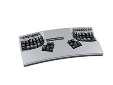 Black - Kinesis Advantage2 Silver Ergonomic Keyboard (KB605)