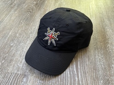 Vegas Golden Knights NHL Performance Nylon Strapback Hat OTS Black Hockey Logo