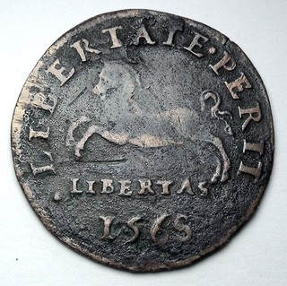 IMPERIO Paises Bajos Felipe II (1556 98) Jeton 1565 Nijmegen LIBERTATE PERIT