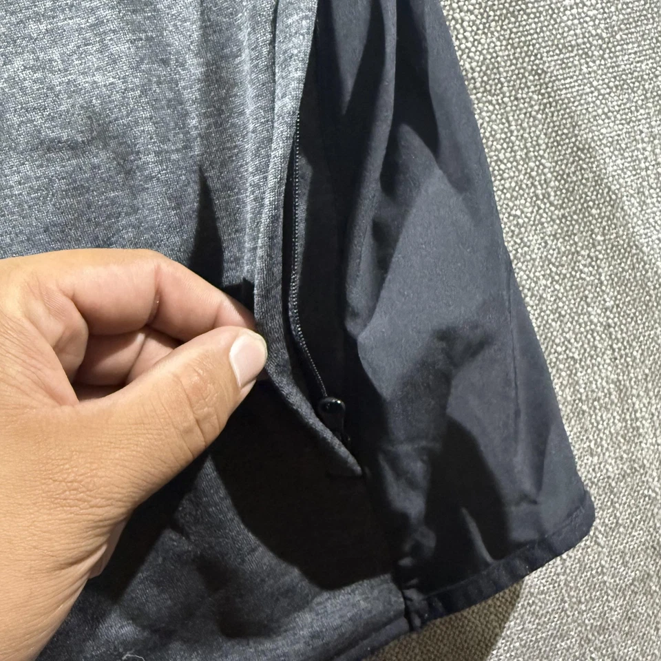 Under Armour Pullover Mens Medium Gray ColdGear Half Zip Athletic Jacket Pockets - Image 2 of 4