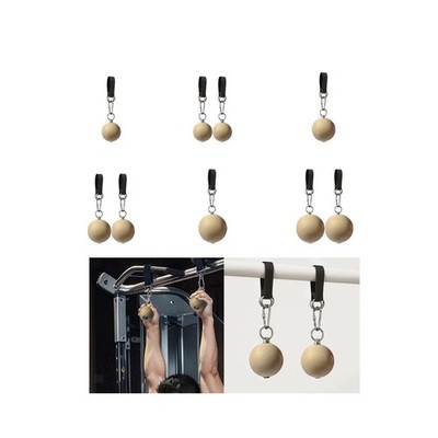 Klimmzugball mit Griff aus Holz, Power-Grip-Ball für Klimmzugstange,