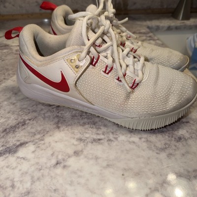 Nike Womens Hyper Ace 2 White University Red Sz 6 AA0286 106 Vollyball Shoes
