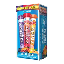 Zipfizz Multi-Vitamin Energy Hydration Drink Mix, Variety Pack, 30 Tubes